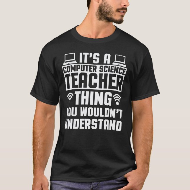 Camiseta Vestuário para Professores de Ciência da Computaçã (Frente)
