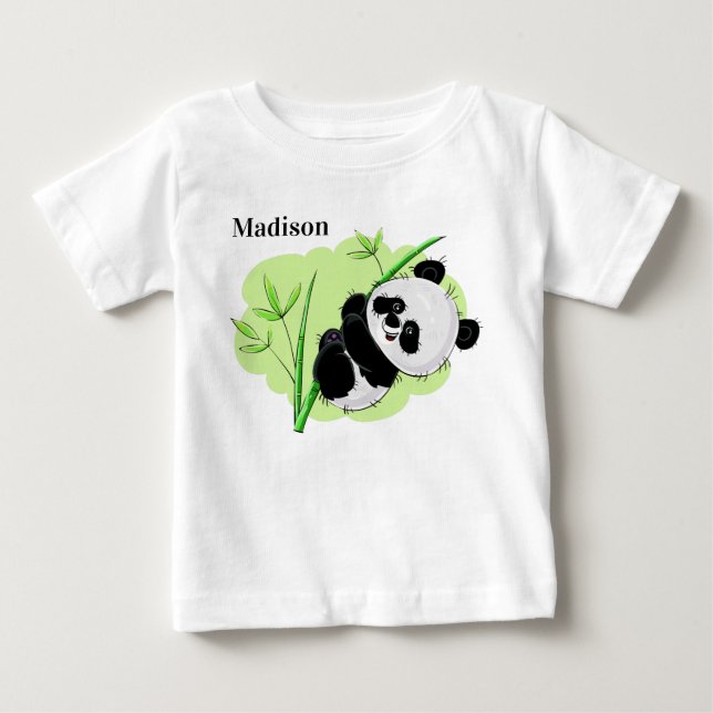 Camiseta Vestuário personalizado de nome de Panda (Frente)