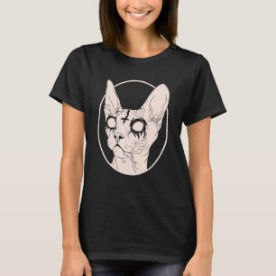 Camiseta Vestuário Satânico De Gato Esfinge De Metal Mortal