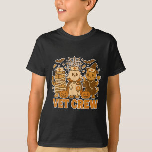 Camiseta Vet Crew Halloween Cão Gato Capybara Pet Te