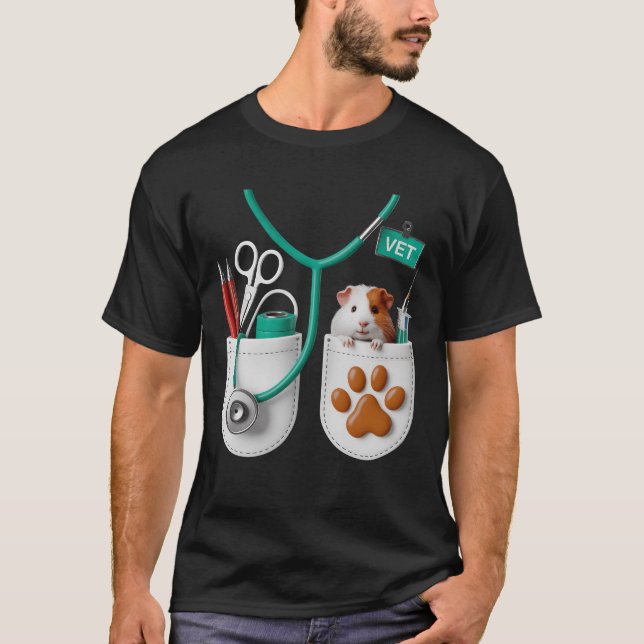 Camiseta VET Guinea Pig Cute Veterinary Pet Animal Doctor H (Frente)