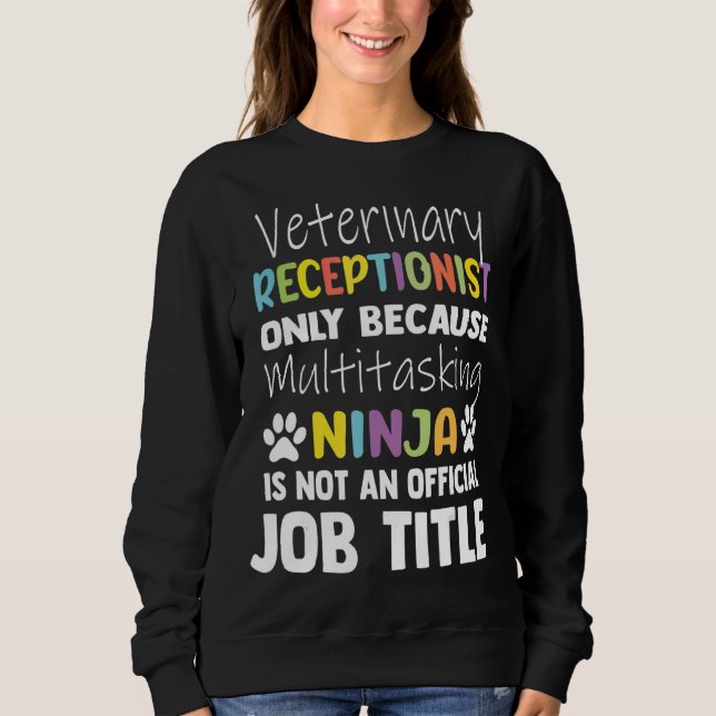 Camiseta Vet Recepcionista Multitarefa Ninja Veterinary Tec (Frente)