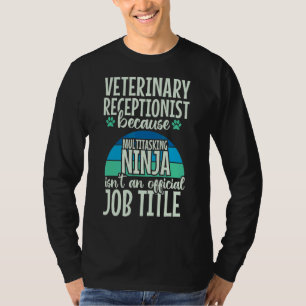 Camiseta Vet Recepcionista Veterinária Tech Assistant Ninja