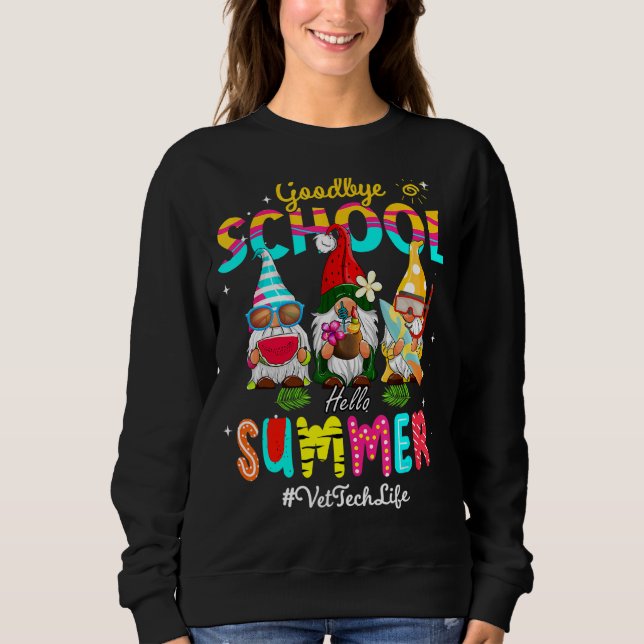 Camiseta Vet Tech Gnomo Goodbye School Hello Summer (Frente)