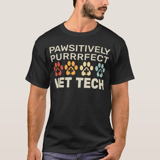 Camiseta Vet Tech Retro Veterinary Te (Frente)