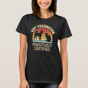 Camiseta Vet Technician Veterinária Certificada Pawsitivame