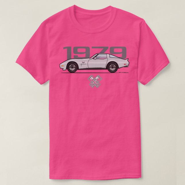 Camiseta Vete prateado de 1979 (Frente do Design)