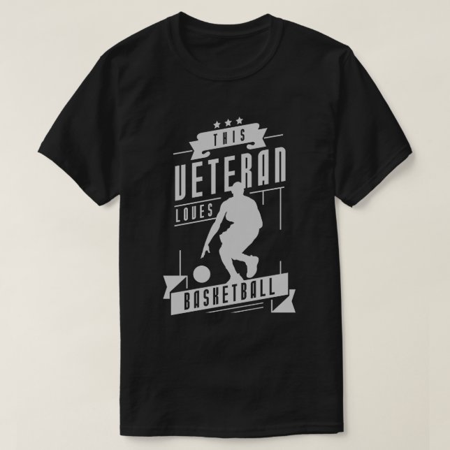 Camiseta Veteran ama basquete (Frente do Design)