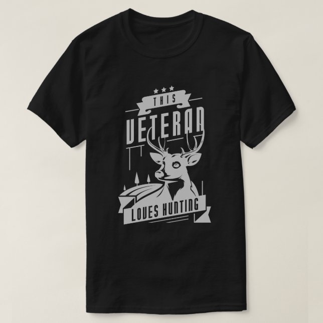 Camiseta Veteran ama caçar (Frente do Design)