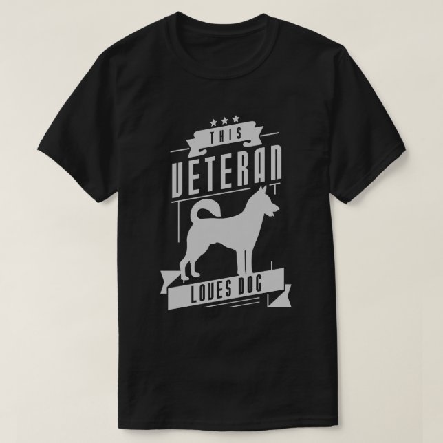 Camiseta Veteran ama cão (Frente do Design)
