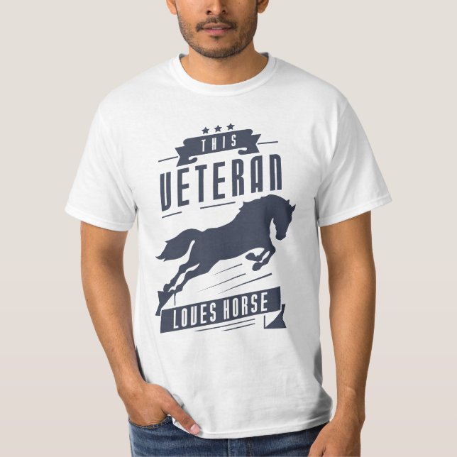 Camiseta Veteran ama cavalo (Frente)