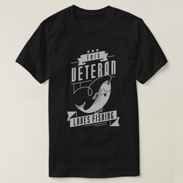 Camiseta Veteran ama pescar (Frente do Design)