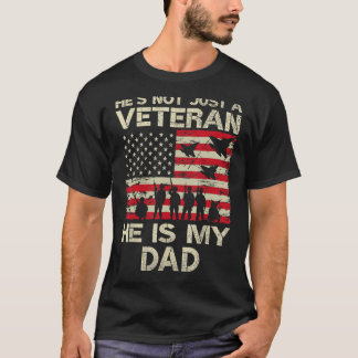 Camiseta VETERAN Ele É Meu PAI Americano Bandeira Veteranos