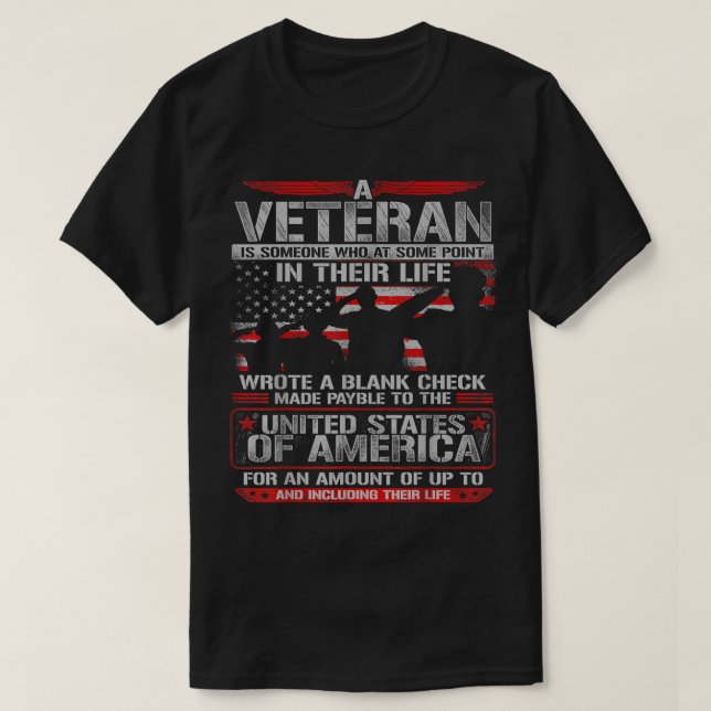 Camiseta Veteran escreveu verificação de Vazio para entusia (Frente do Design)