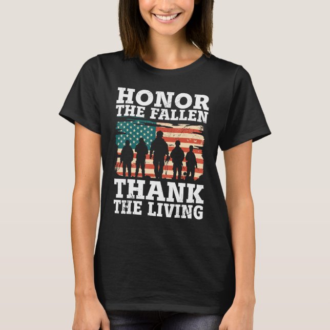 Camiseta Veteran Honor The Fallen Patriotic Veterans Day (Frente)