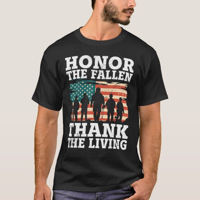 Camiseta Veteran Honor The Fallen Patriotic Veterans Day (Frente)
