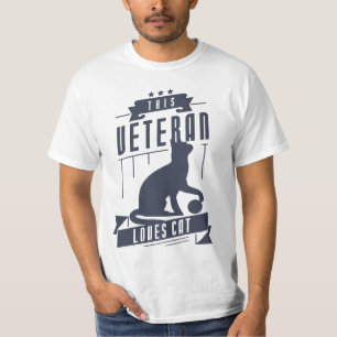 Camiseta Veteran Loves Cat