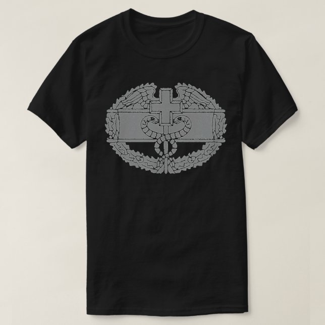 Camiseta Véteran Tee do Exército Médico de Combate (Frente do Design)