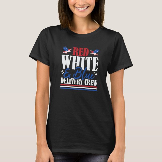 Camiseta Veteran US Flag Red White & Blue Delivery Crew   (Frente)