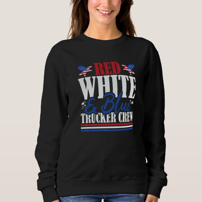 Camiseta Veteran US Flag Red White & Blue Trucker Crew   (Frente)
