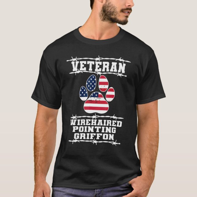 Camiseta Veteran Wirehaired Pointing Griffon Retired Dog (Frente)