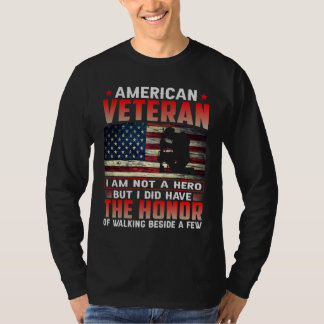 Camiseta Veterano Americano Eu Tive A Honra De Caminhar