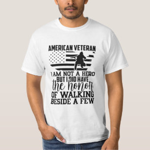 CAMISETA VETERANO AMERICANO NÃO SOU UM HERÓI MAS TIVE...
