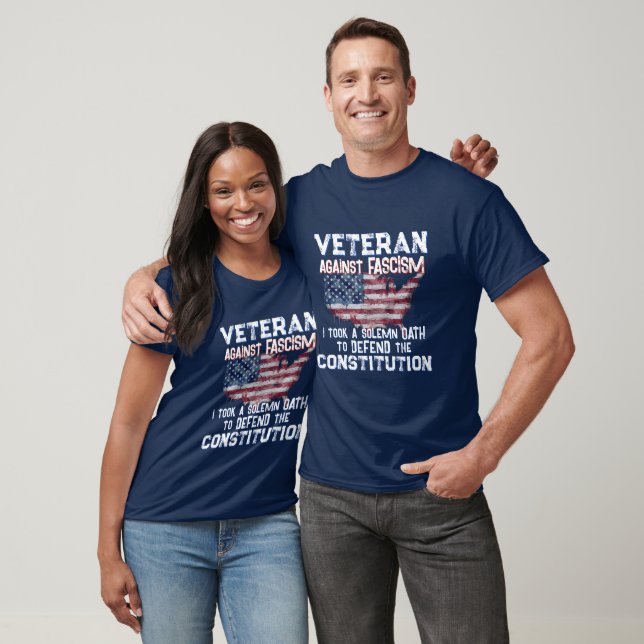 Camiseta Veterano Contra o Fascismo (Unissex)