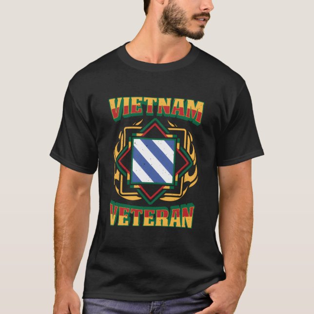 Camiseta Veterano da 3ª Divisão de Infantaria ID Vietnã (Frente)