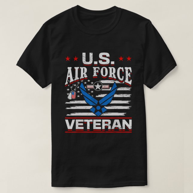 Camiseta Veterano da Força Aérea Americana Veteran (Frente do Design)