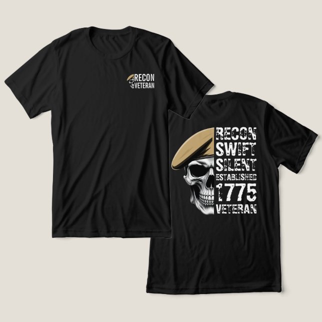 Camiseta Veterano da Irmandade de Recon (Design Frente e Verso)