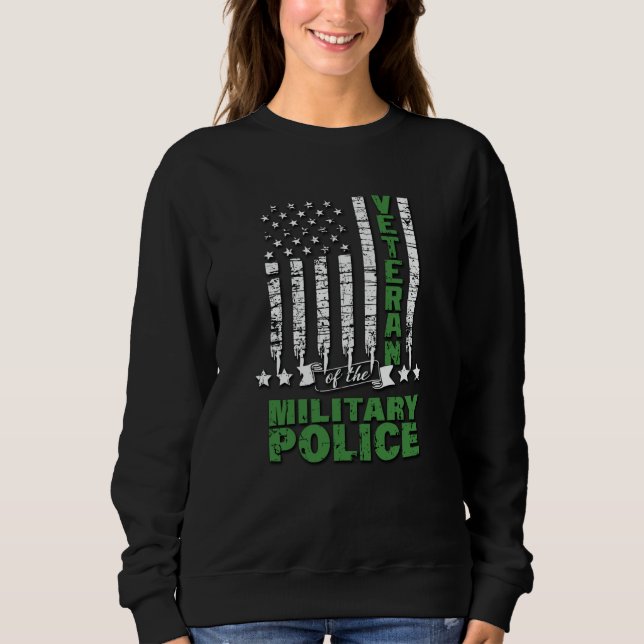 Camiseta Veterano Da Polícia Militar - Bandeira Dos EUA (Frente)