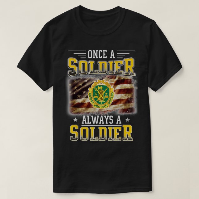 Camiseta Veterano da Polícia Militar Sempre Soldado (Frente do Design)