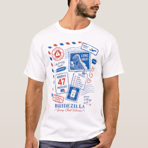 Camiseta Veterano de grupo de chat de noiva histérica