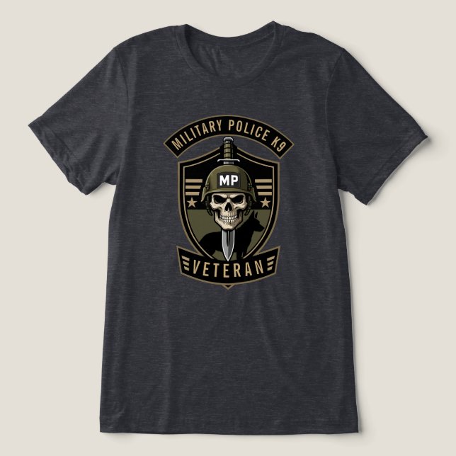 Camiseta Veterano de K9 da Polícia Militar (Design frontal)