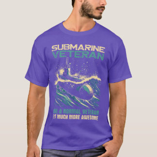 Camiseta Veterano de Submarino Como Veterano Normal Mas Mui