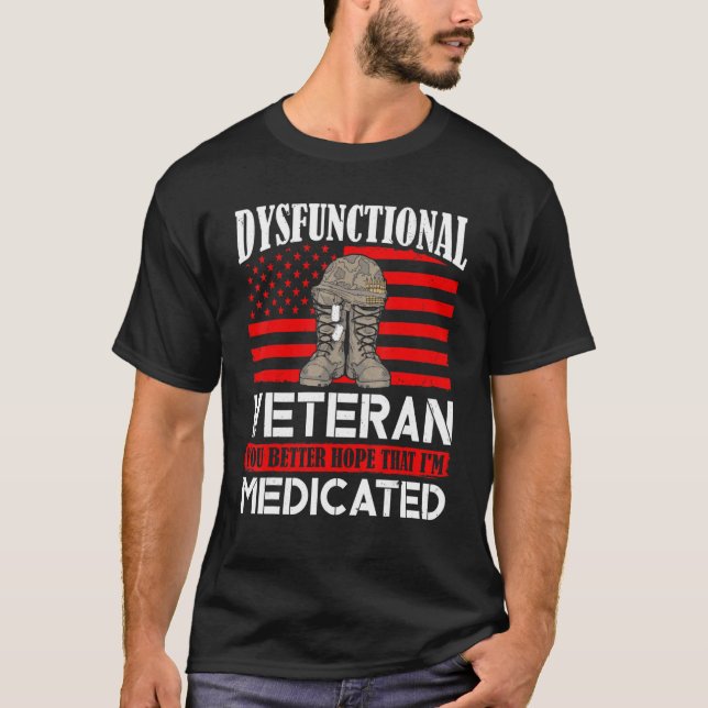 Camiseta Veterano Disfuncional.. É Melhor Esperar que eu se (Frente)