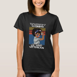 Camiseta Veterano do Exército de Mulheres Africano American