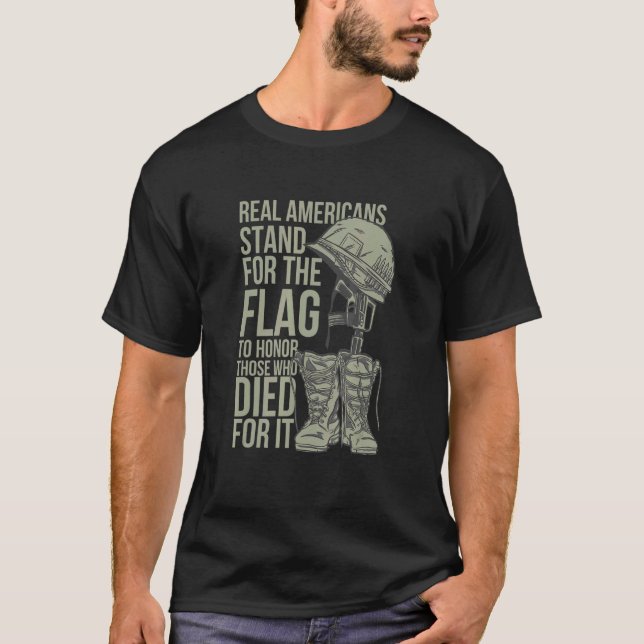 Camiseta Veterano dos EUA Obrigado Veteranos Dia dos EUA Pa (Frente)
