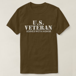 Camiseta Veterano dos EUA Serviu com Honra