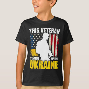 Camiseta Veterano Fica Com a Ucrânia - Americano Patriótico