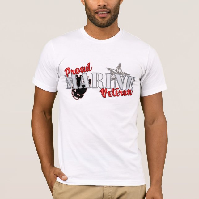 Camiseta Veterano marinho orgulhoso (Frente)
