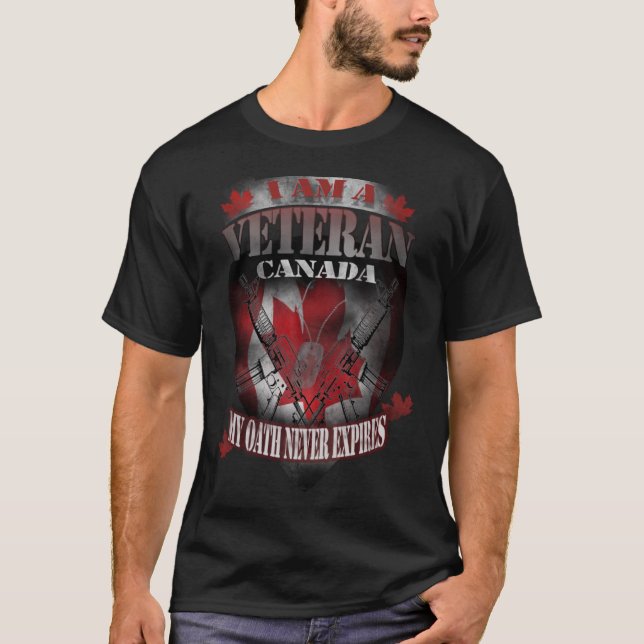 Camiseta Veterano Militar Canadense My Oath (Frente)