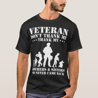 Camiseta Veterano não me agradeça agradeça aos irmãos e irm