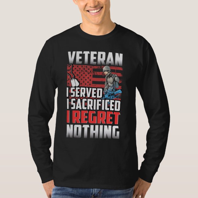 Camiseta Veterano, não me arrependo de nada (Frente)