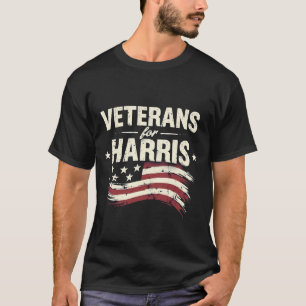 Camiseta Veterano para a Eleição do Exército Harris Kamala