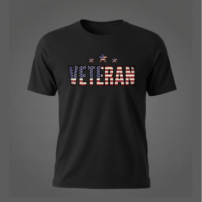 Camiseta Veterano Patriótico EUA (Criador carregado)