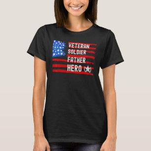Camiseta Veterano Soldado Padre Hero Dia do Pai