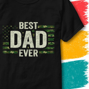 Camiseta Veterano Soldado Pai Militar Camuflagem Melhor Pai