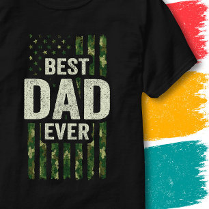 Camiseta Veterano Soldado Pai Militar Camuflagem Melhor Pai